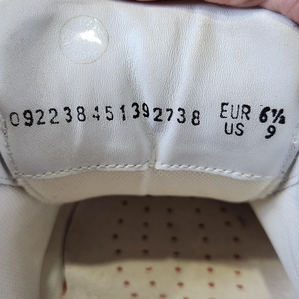 Mephisto‎ Karin Shoes Womens 9 40 White Gold Leather Comfort Walking Sneakers